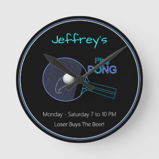Loser köper öl! Ping Pong Roligt Wall Clock Rund Klocka
