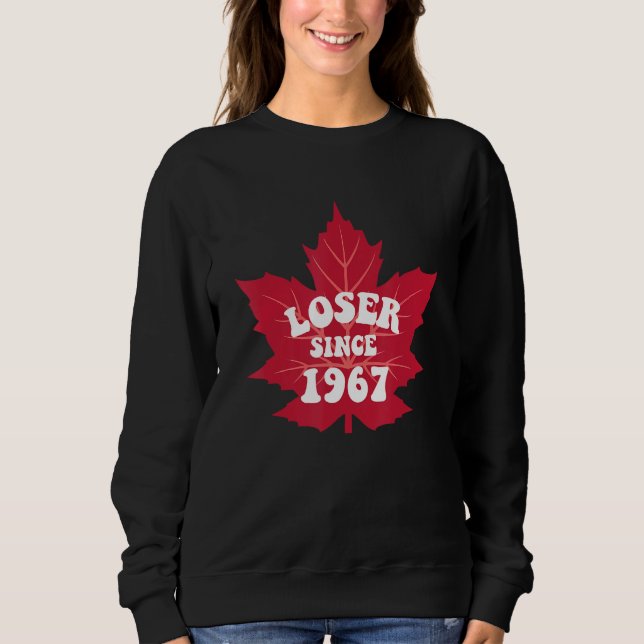 Loser Since 1967 Maple Tree Leaves Funny T Shirt (Framsida)