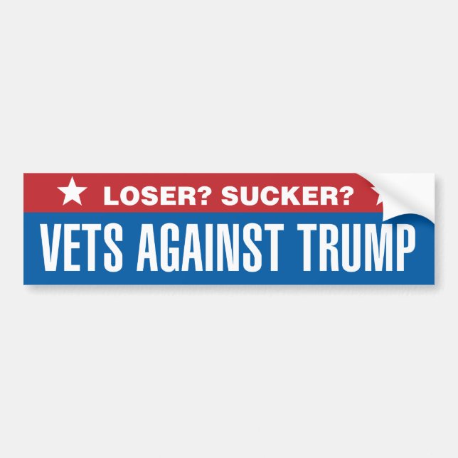 Loser? Sucker? Veteraner mot trumpump Bildekal (Framsidan)