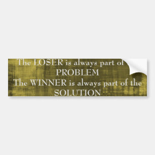 Loser vs. Winner Bumper Sticker Bildekal