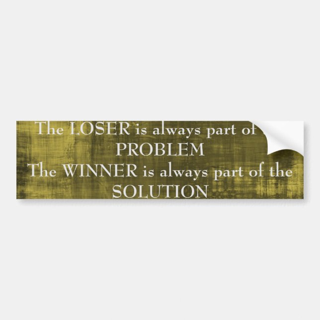 Loser vs. Winner Bumper Sticker Bildekal (Framsidan)