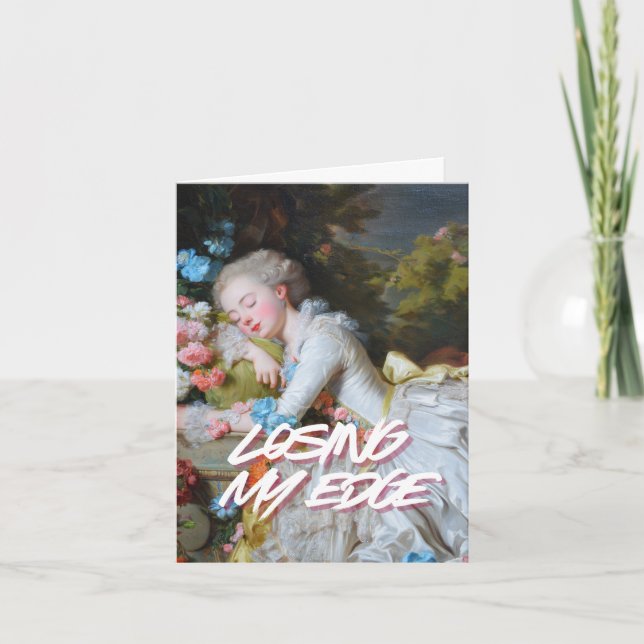 "Losing My Edge" Art Greeting Card Kort (Framsida)