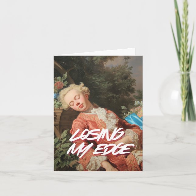 "Losing My Edge" Art Greeting Card Kort (Framsida)