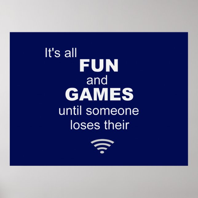Losing WiFi Internet Poster - Blue (Framsidan)