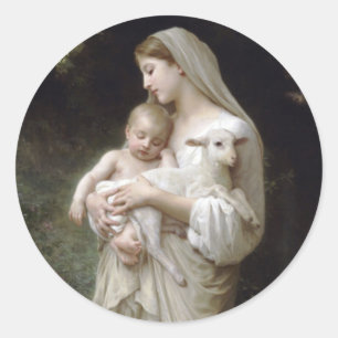 L'Oskuld 1893 William - Adolphe Bouguereau Runt Klistermärke