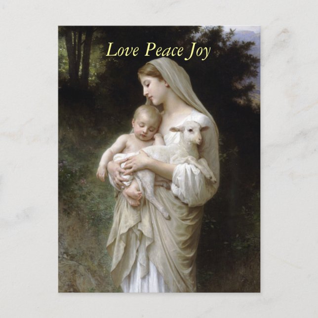 L'oskuld av Bougeureau, julkort Helg Vykort (Framsida)