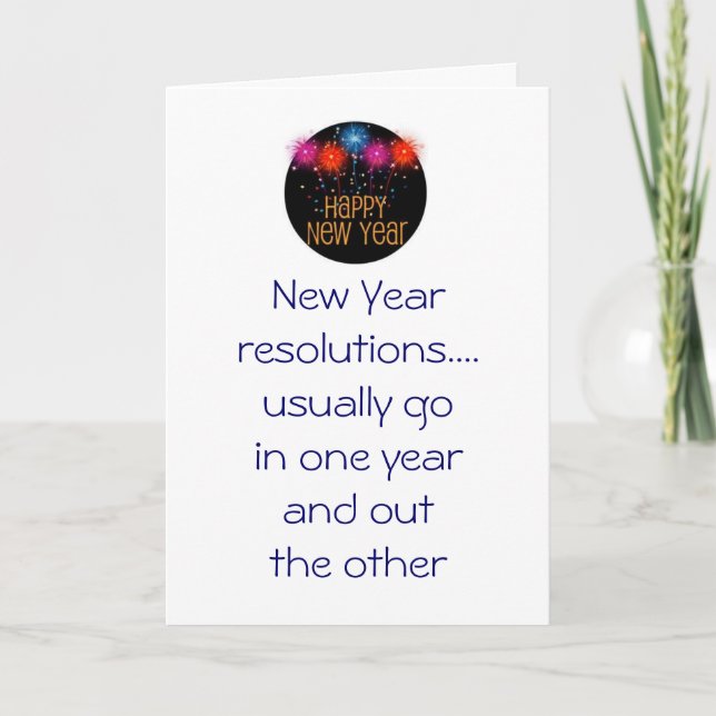 LÖSNING AV NYA ÅR - GÖR EMS BREAK EM" HELGKORT (Framsida)