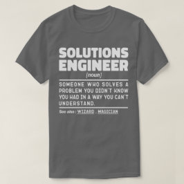 Lösningar Ingenjör Noun Specialistproblemlösare T Shirt