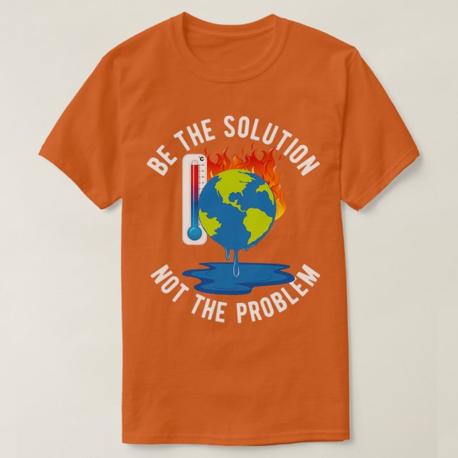 Lösningen på klimatförändringsåtgärder nu t shirt (Design framsida)