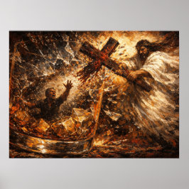 Lösningen: Whiskeyglas gudomlig räddningskonst Poster