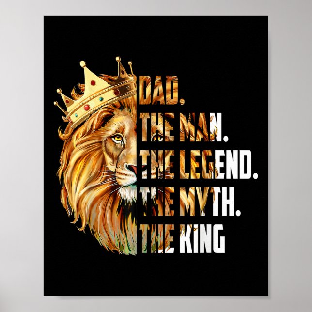 Löspappa Mannen Myten Legenden Farfar Pappa Poster (Framsidan)