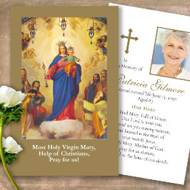 Loss Mary Hjälp till de kristna Prayer Sympathy Ca Visitkort