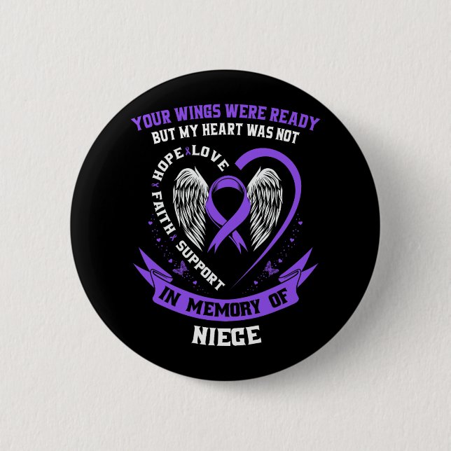 Loss Niece Overdose Awareness Day Items Addiction  Knapp (Framsida)