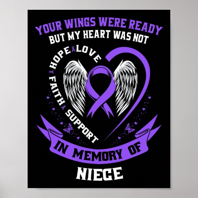 Loss Niece Overdose Awareness Day Items Addiction  Poster (Framsidan)