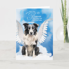 Loss of a Dog Border Collie Angel Pet Sympathy Kort