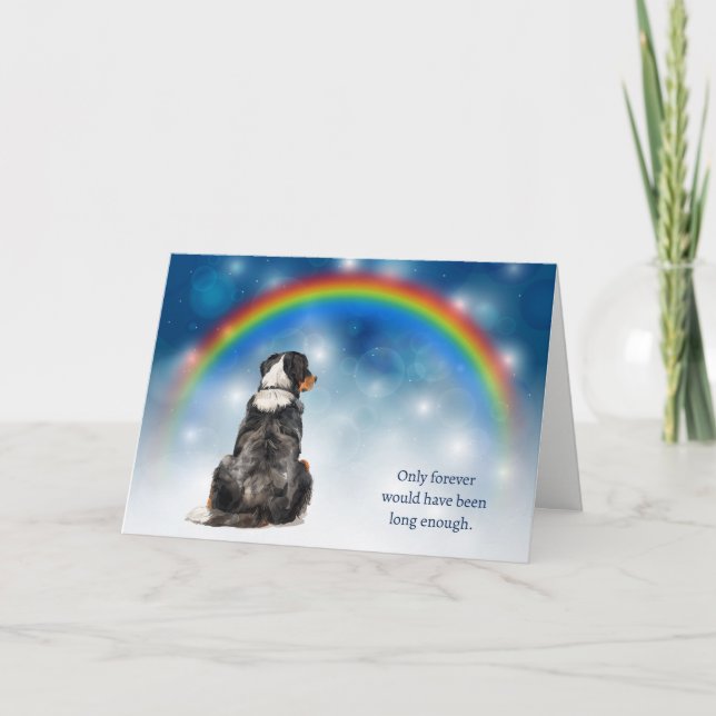 Loss of Bernese Mountain Dog Night Sky Sympathy Helgkort (Framsida)