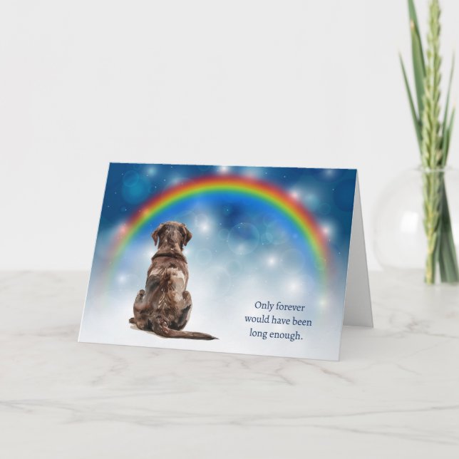 Loss of Chocolate Labrador Retriever Night Lights Helgkort (Framsida)