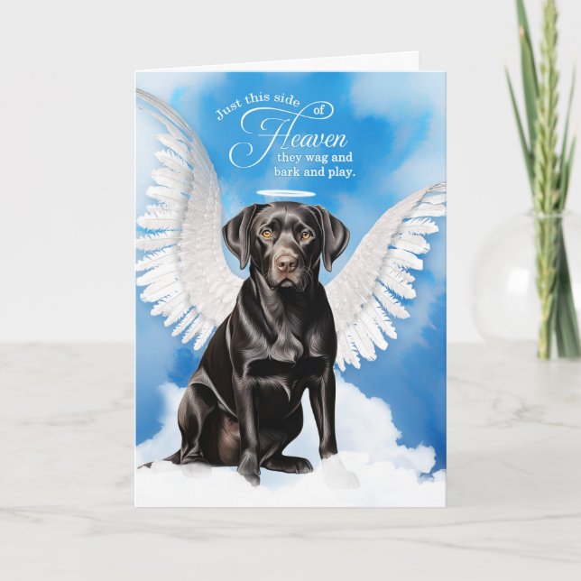 Loss of Dog Black Labrador Retriever Pet Sympathy Kort (Framsida)