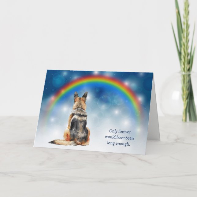 Loss of German Shepherd Dog Night Lights Sympathy Helgkort (Framsida)