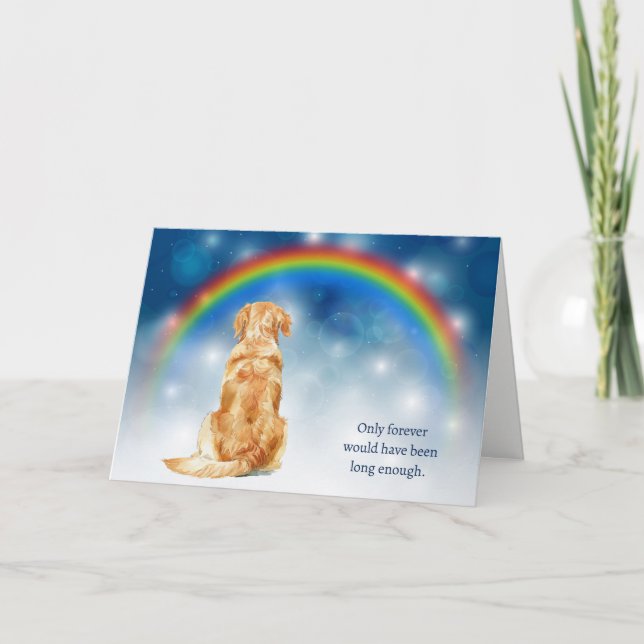 Loss of Golden Retriever Dog Night Lights Sympathy Helgkort (Framsida)