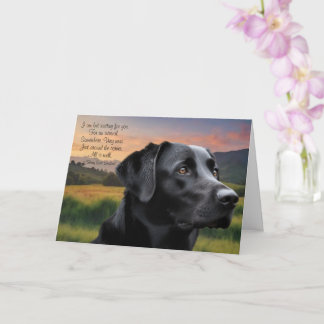 Loss of Pet Dog (Black Lab) Custom Sympathy Card Kort
