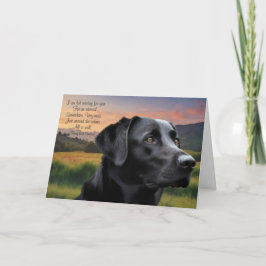 Loss of Pet Dog (Black Lab) Custom Sympathy Card Kort