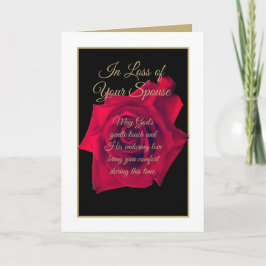 Loss of Spouse Christian Sympathy card Helgkort