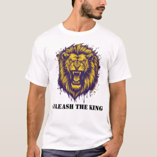 Lossa Kung Lejon Grafisk Kraftfull Alfalejon T Shirt