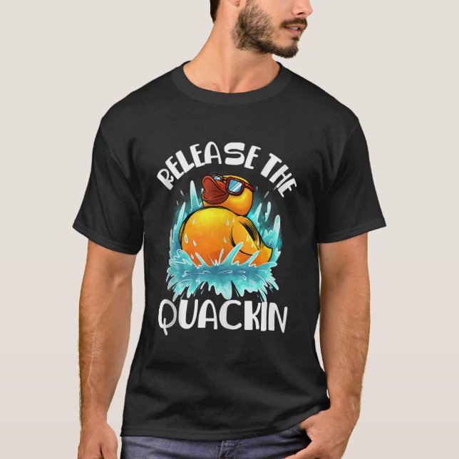 Lossa på citatet gummi Rubber Anka Älskare T T Shirt (Framsida)