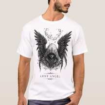 Lost Angel Y2K Gothic T-Shirt – Mörka Änglaveingar