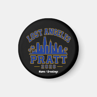 Lost Angeles Pratt 2026 Siluett Varsity Retro Blå Magnet