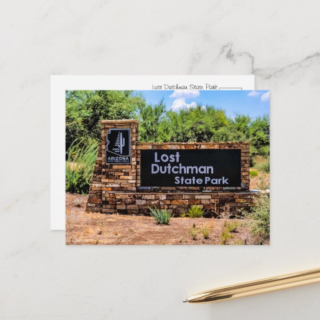 Lost Dutchman State Park Arizona vykort (Fram/Back In Situ)