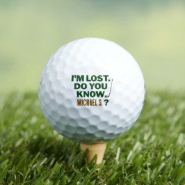 Lost Golf Humor Quote With Name Text Design