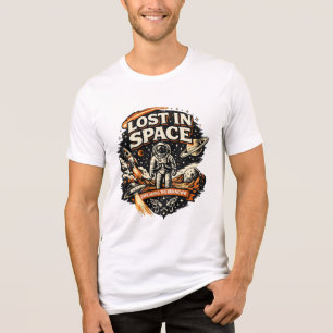 Lost In Space-estetisk Vintageastronautdesign T Shirt