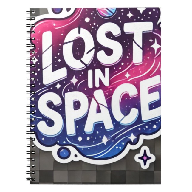 Lost in Space - Vibrant Galaxy Sticker Anteckningsbok (Framsidan)