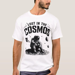 Lost in the Cosmos Astronaut Vit T-Shirt