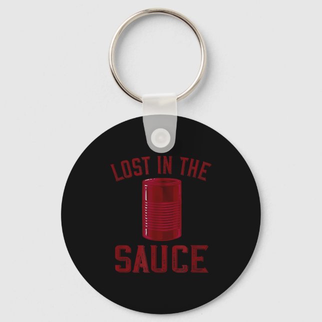 Lost In The Sauce Funny Cranberry Sauce Thanksgivi Nyckelring (Framsida)