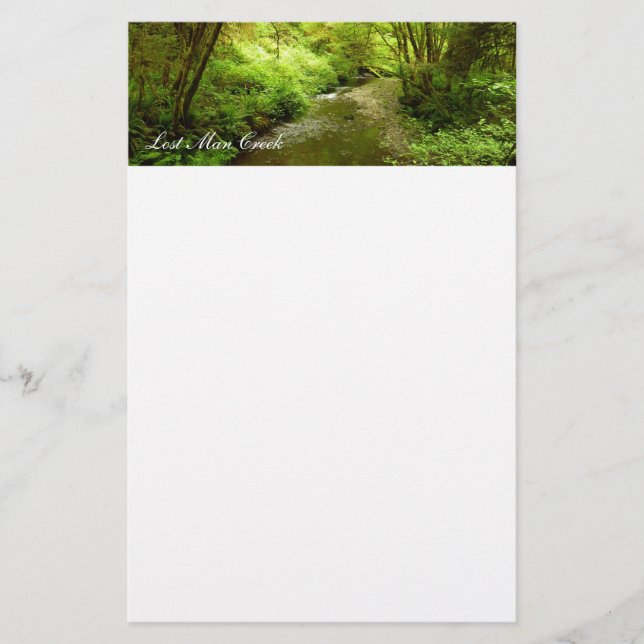 Lost Man Creek I vid Redwood National Park Brevpapper (Framsida)