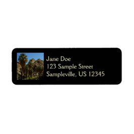 Lost Palms Oasis I vid Joshua Tree National Park Returadress Etikett