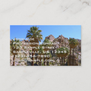 Lost Palms Oasis I vid Joshua Tree National Park Visitkort