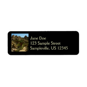 Lost Palms Oasis II vid Joshua Tree National Park Returadress Etikett