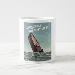 Löst prat kostar liv WW2-affisch Jumbo Mugg