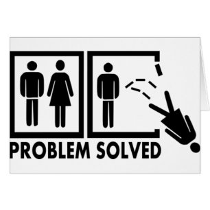 Löst problem - kvinna hälsningskort
