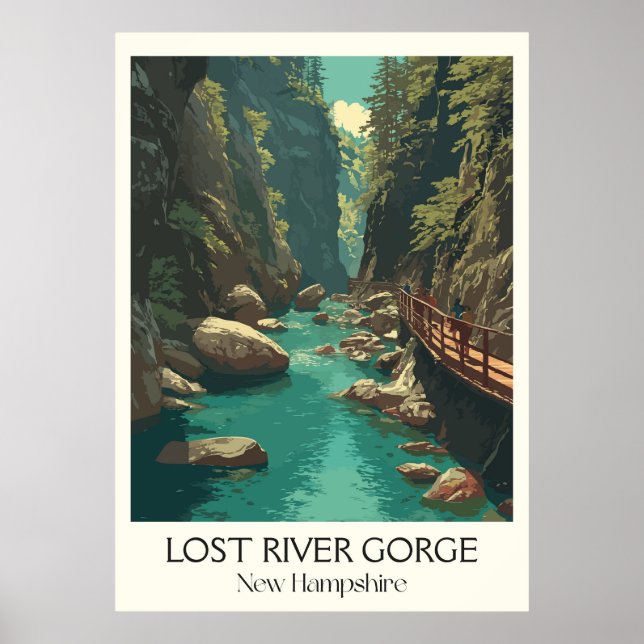 Lost River Gorge New Hampshire Poster (Framsidan)