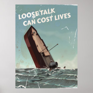 Löst samtalskostnad lever WW2 Poster utskrift