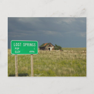 Lost Springs Wyoming vykort