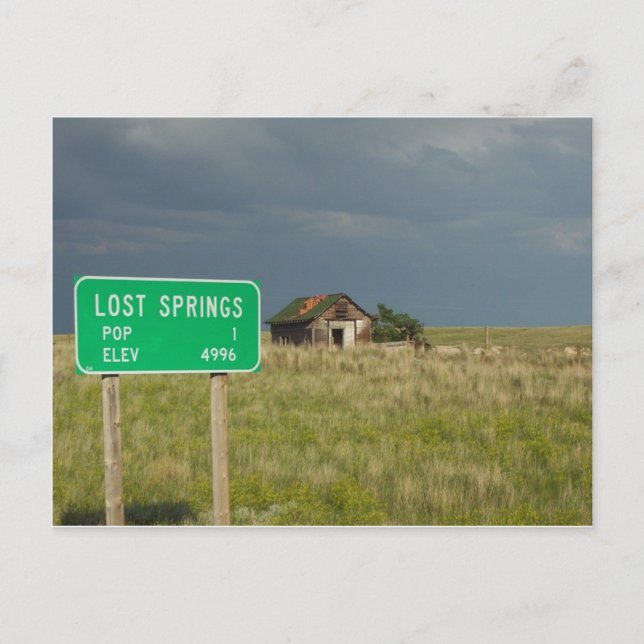 Lost Springs Wyoming vykort (Framsida)