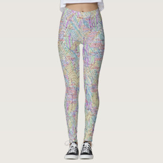 Lösta matematikekvationer med Ord-sökpussel Leggings