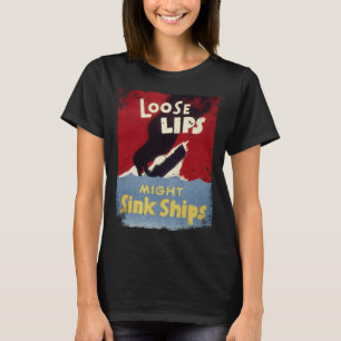 Löständer kan sänka fartyg WW2 vintageaffisch T Shirt