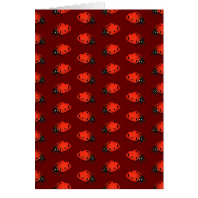 Lot av ladybugs hälsningskort (Framsidan)